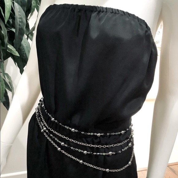 Black Strapless Jumpsuit - Picture 7 of 12